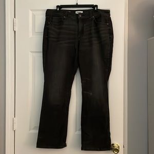 Sonoma Mid-Rise Bootcut Black Jeans Size 16 Short